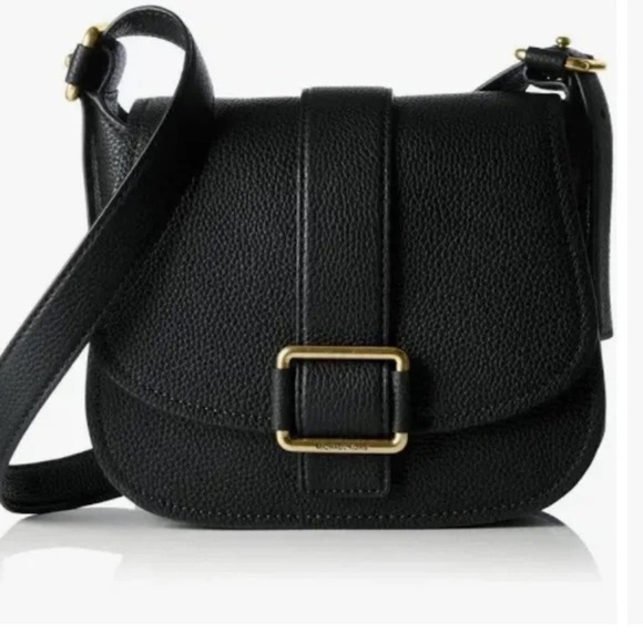 Michael Kors Handbags - Micheal Kors Maxine Crossbody Leather Saddle Bag Buckle
